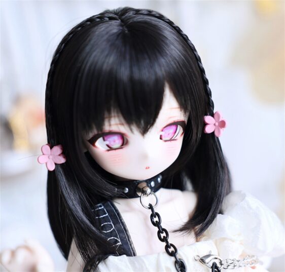 Customized Short BJD Wig with Braid for 1/6, 1/4, 1/3, 1/8 muñecas