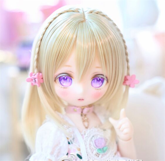 Customized Short BJD Wig with Braid for 1/6, 1/4, 1/3, 1/8 Bambole