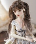 Double Ponytail BJD Wig with Bangs – Long Curly & Wavy Hair for 1/3, 1/4, MSD Dolls