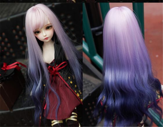 Gradient color Long Wavy Wig - 1/3 1/4 1/6 BJD