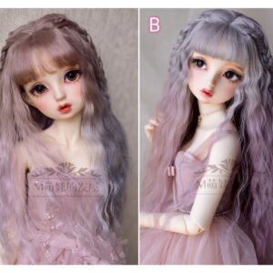 Imitation Mohair Braided BJD Wig - Long Wavy Gradient Color Doll Hair