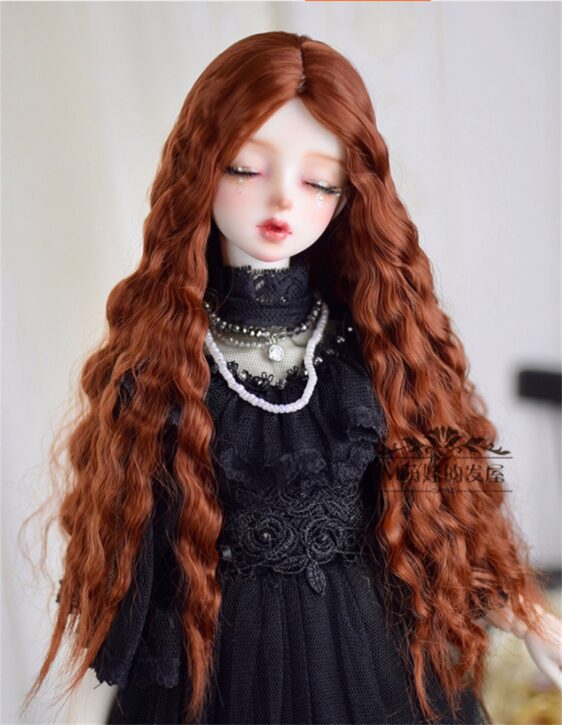 Long Curly Fashion BJD Wig - Elegant Doll Hair for 1/6, 1/4, 1/3 Dolls