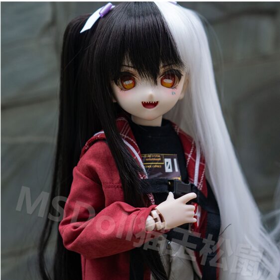 Long Doll Wig Straight Doll Hair Double tail For 1/4 Bjd MSD SD Doll