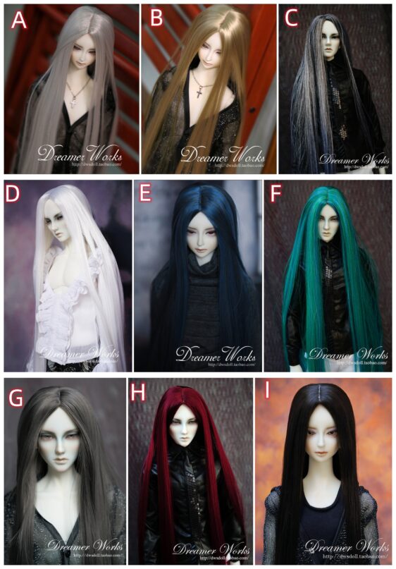 Long Straight BJD Wig – Cosplay, Lolita & Fashion Hair for 1/3 & 1/4 Dolls