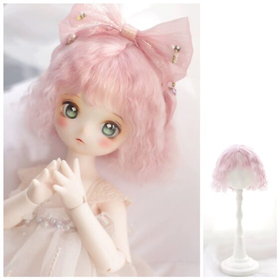 Mohair BJD Doll Wig – Short Curly Wavy Hair for 1/3, 1/4, 1/6, 1/8 Dolls