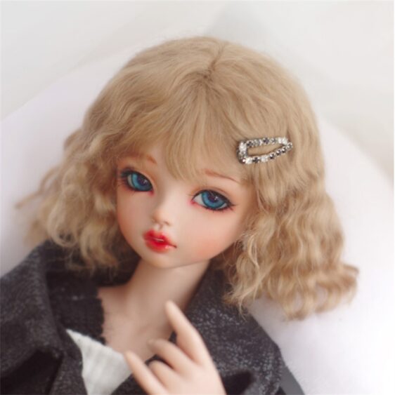 Mohair BJD Doll Wig – Short Curly Wavy Hair for 1/3, 1/4, 1/6, 1/8 Dolls