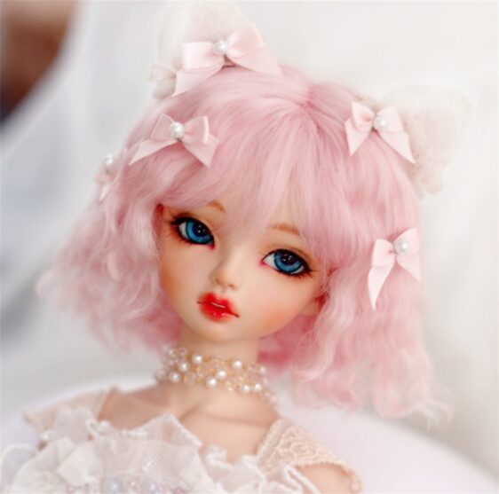 Mohair BJD Doll Wig – Short Curly Wavy Hair for 1/3, 1/4, 1/6, 1/8 Dolls