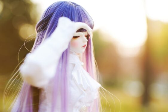 Multi-color Long Bjd Wig Wavy