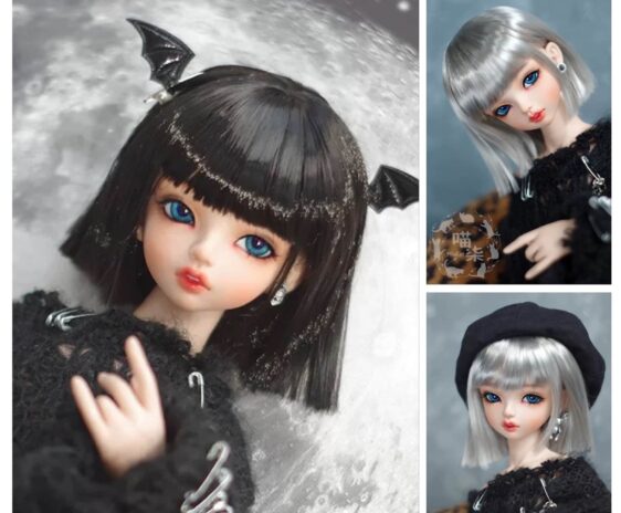 Short BJD Doll Wig – Stylish Hair for 1/3, 1/4, 1/6, and 1/8 Dolls