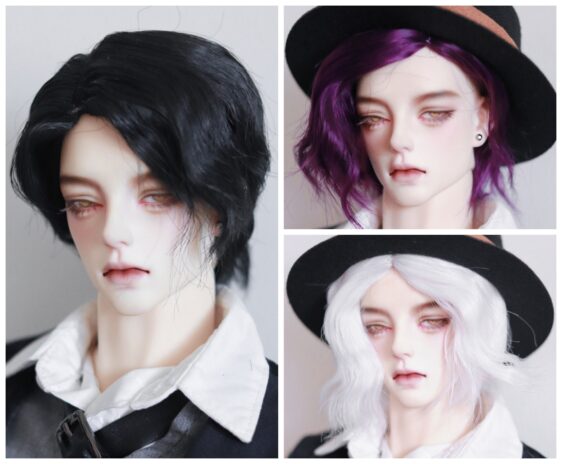 Short Doll Wig 6 Colors Cool Boy Doll Wig 1/6 1/4 1/3 BJD Wig