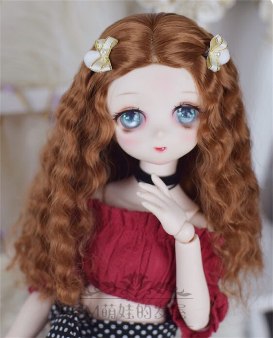 Soft Imitation Mohair BJD Wig – Wavy Elegance for 1/3, 1/4, 1/6, & Blythe Dolls