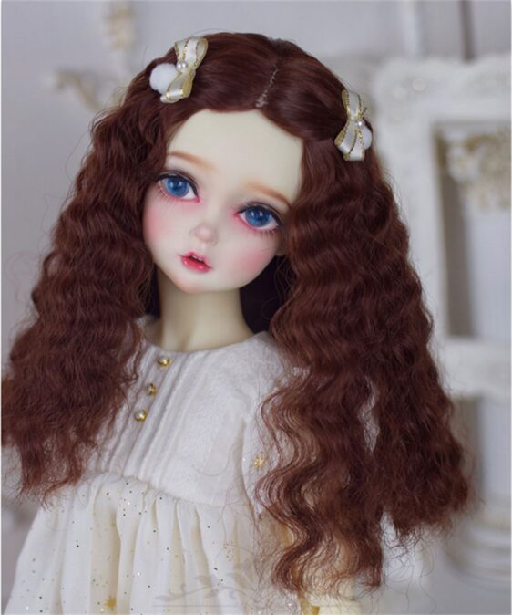 Soft Imitation Mohair BJD Wig – Wavy Elegance for 1/3, 1/4, 1/6, & Blythe Dolls