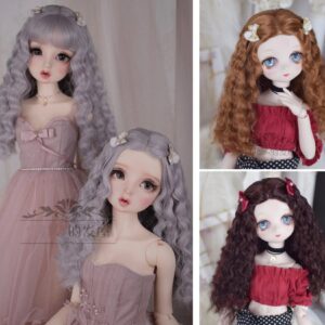 Soft Imitation Mohair BJD Wig – Wavy Elegance for 1/3, 1/4, 1/6, & Blythe dukker