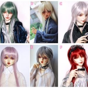 a collage of a doll