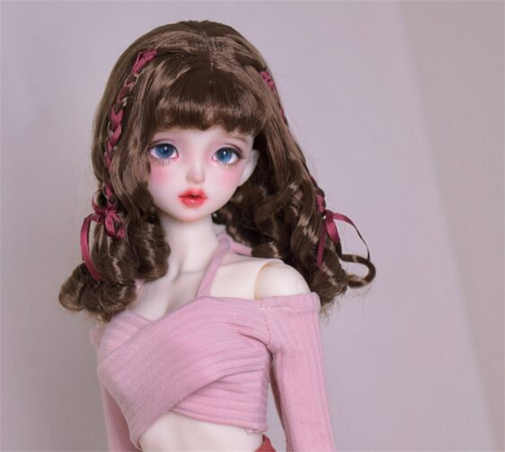 Vintage Curly Braided Hair for 1/3 Sd, 1/4 MSD, 1/6 YoSD & 1/8 Lati Dolls