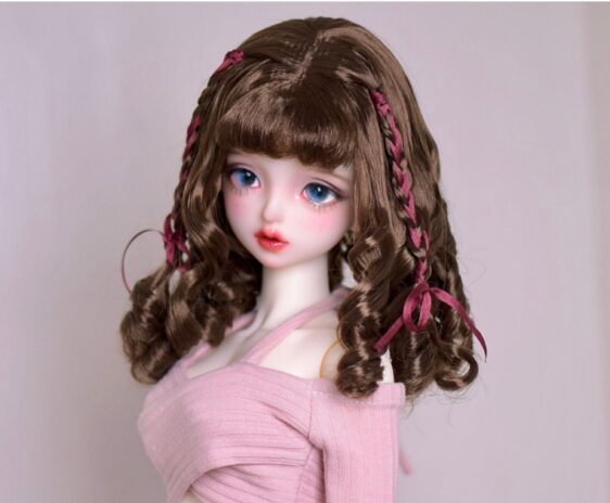 Vintage Curly Braided Hair for 1/3 М, 1/4 Msd, 1/6 YoSD & 1/8 Lati Dolls