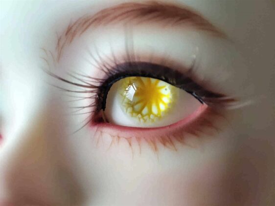 1/3 1/4 1/6 1/8 BJD Eyes Yellow Flower Realisitc Doll Eyes Resin Eyes