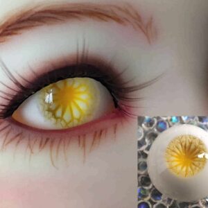 1/3 1/4 1/6 1/8 BJD Eyes Yellow Flower Realisitc Doll Eyes Resin Eyes