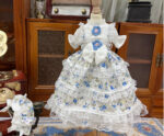 1/6 1/4 1/3 Blue Floral Casual Dress Doll Skirt BJD Princess Dress