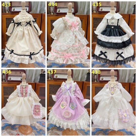 1/6 1/4 1/3 SD BJD Lolita Dress for Blythe, Smart Doll, MSD Dolls