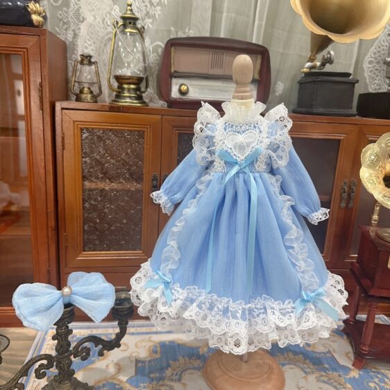 BJD Blue Tulle Skirt Princess Dress for 1/6, 1/4, 1/3 Blythe Dolls