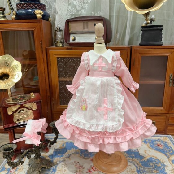 BJD Cake Skirt Doll Dress + Headband for Blythe, Smart Doll, MSD, Minifee, SD