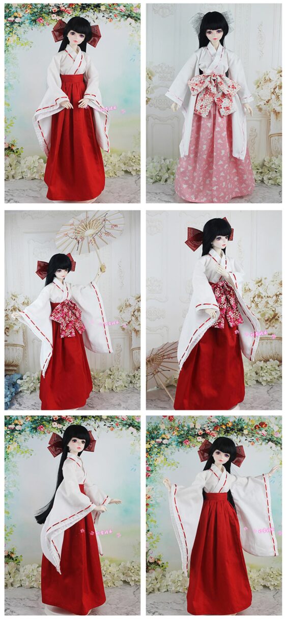 BJD Clothes Japanese Kimono for 1/3 SD Doll 1/4 Traditional Japanese Dress