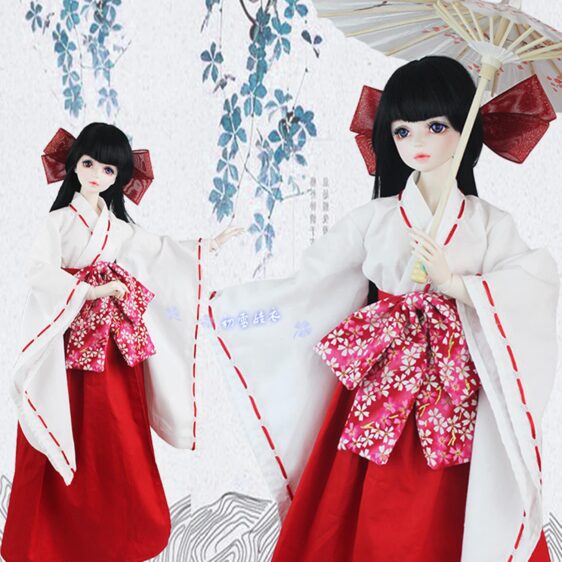 BJD Clothes Japanese Kimono for 1/3 SD Doll 1/4 Traditional Japanese Dress