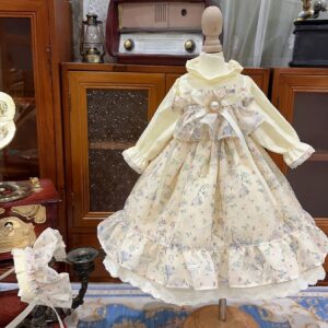 BJD Doll Chiffon Floral Dress & ชุดยางรัดผม