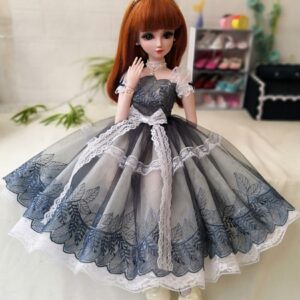 Bjd Doll Clothes Lolita Pink Dress Lolita Court Dress for 1/3 BJD Mdd