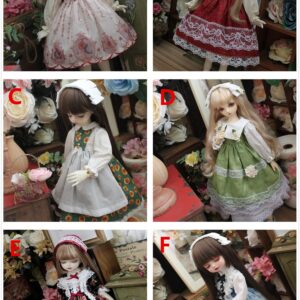 BJD Doll Dress & Hairband Set – 1/3, 1/4, 1/6, MSD, MDD, Odjeća za lutke blythe