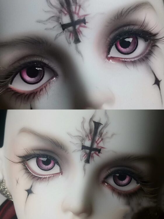 BJD Doll Eyes with Purple Small Iris & Normal Iris – Realistic Resin Eyes