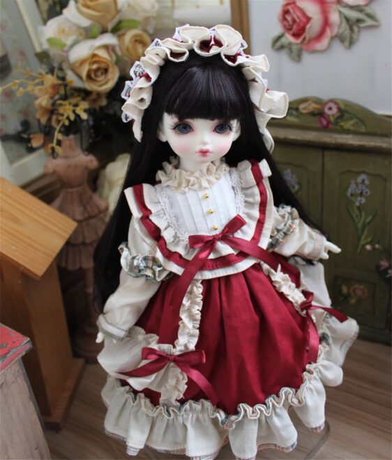 BJD Dolls – SD Dress & Headdress Set for 1/6, 1/4, 1/3, Blythe Dolls