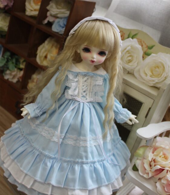 BJD Dolls – SD Dress & Headdress Set for 1/6, 1/4, 1/3, Blythe Dolls