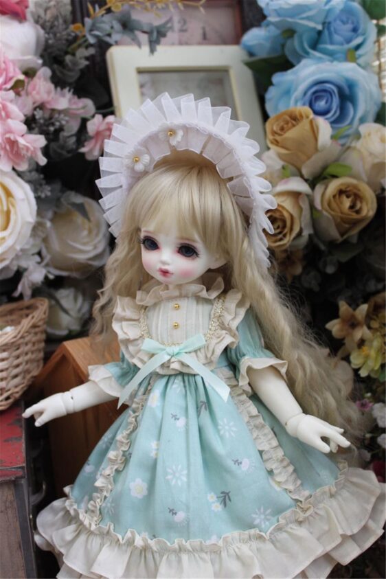 BJD Dolls – SD Dress & Headdress Set for 1/6, 1/4, 1/3, Blythe Dolls