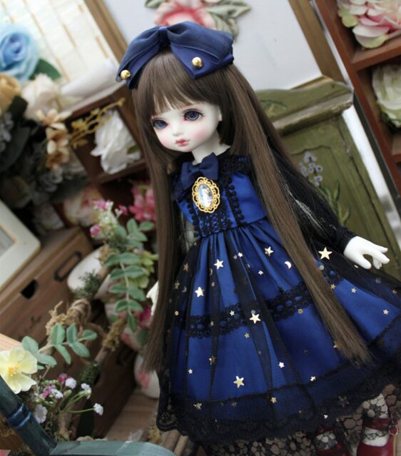 BJD Dress & Headband Set for 1/3, 1/4, 1/6 BJD, MSD, MDD, Blythe Dolls