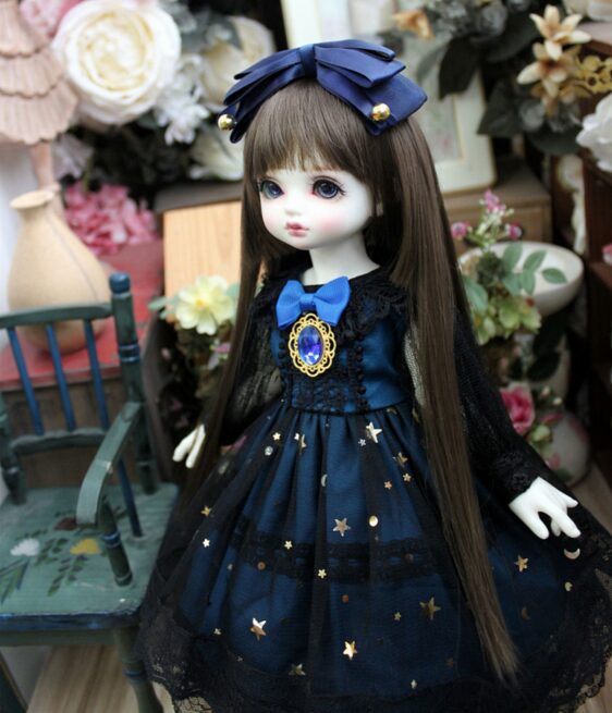 BJD Dress & Headband Set for 1/3, 1/4, 1/6 BJD, MSD, MDD, Blythe Dolls