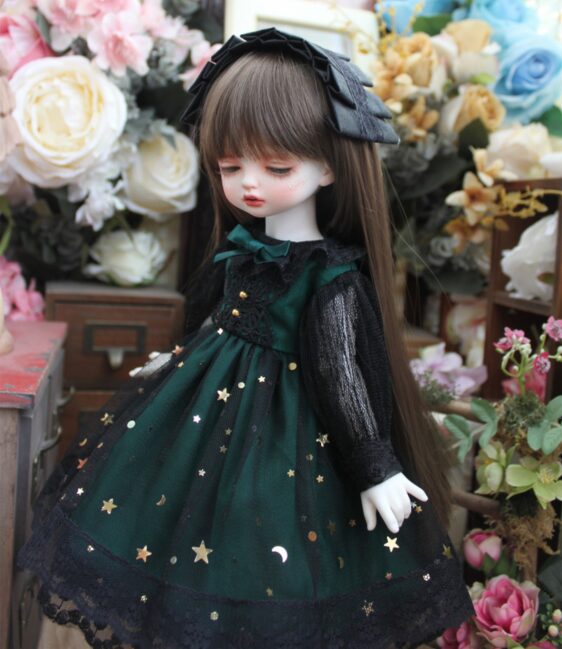 BJD Dress & Headband Set for 1/3, 1/4, 1/6 BJD, MSD, MDD, Blythe Dolls