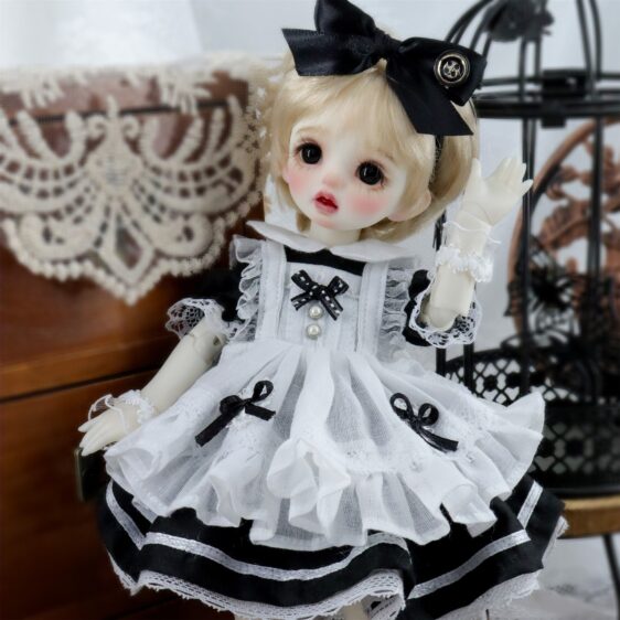 BJD Maid Dress – Cute Doll Maid Outfit for 1/3, 1/4, 1/6 Dolls