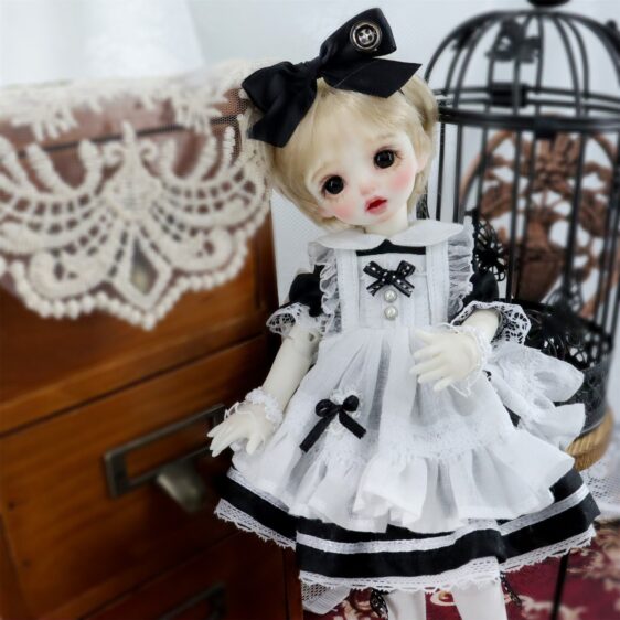 BJD Maid Dress – Cute Doll Maid Outfit for 1/3, 1/4, 1/6 Dolls