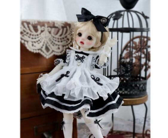 BJD Maid Dress – Cute Doll Maid Outfit for 1/3, 1/4, 1/6 Dolls