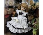 BJD Maid Dress & Headdress Full Set – Elegant Doll Outfit for 1/3, 1/4, 1/6 Dolls