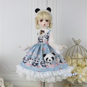 BJD Panda Lolita Dress – Cute Doll Outfit for 1/3, 1/4, 1/6 Bambole