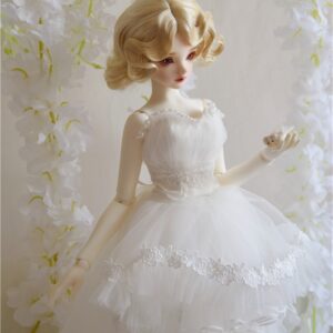 BJD Wedding Dress – Elegant Doll Bridal Gown for 1/3, 1/4, 1/6 Muñecas