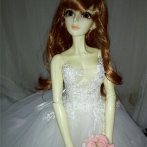 BJD Wedding Dress – Elegant White Bridal Gown for Dolls