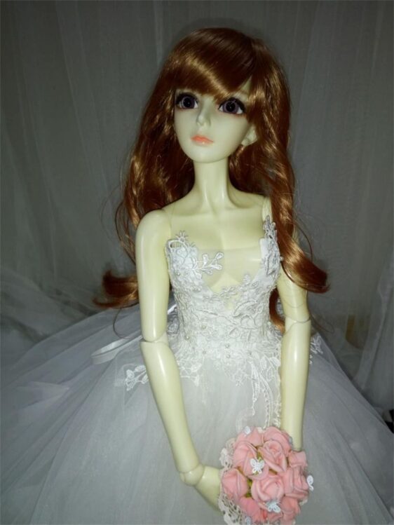 BJD Wedding Dress – Elegant White Bridal Gown for Dolls