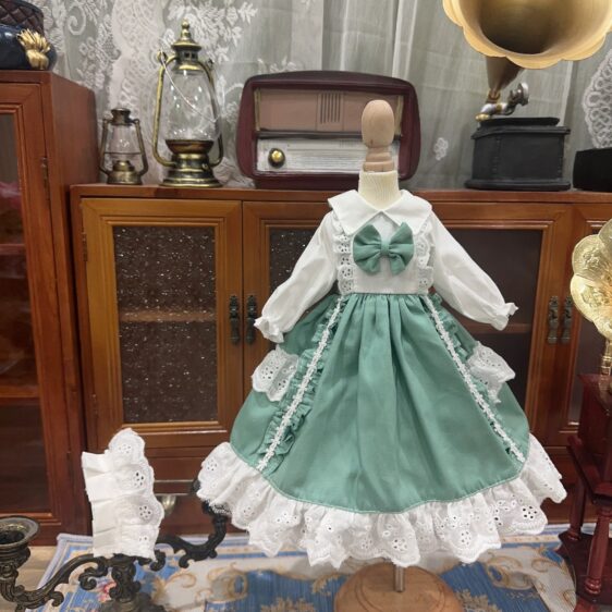 Blue Apron-Style BJD Lolita Dress for 1/3, 1/4, and 1/6 Blythe Dolls