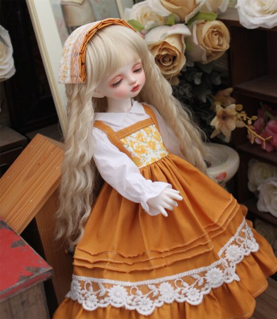 Blue BJD Dress – Elegant Doll Outfit for 1/3, 1/4, 1/6 Dolls