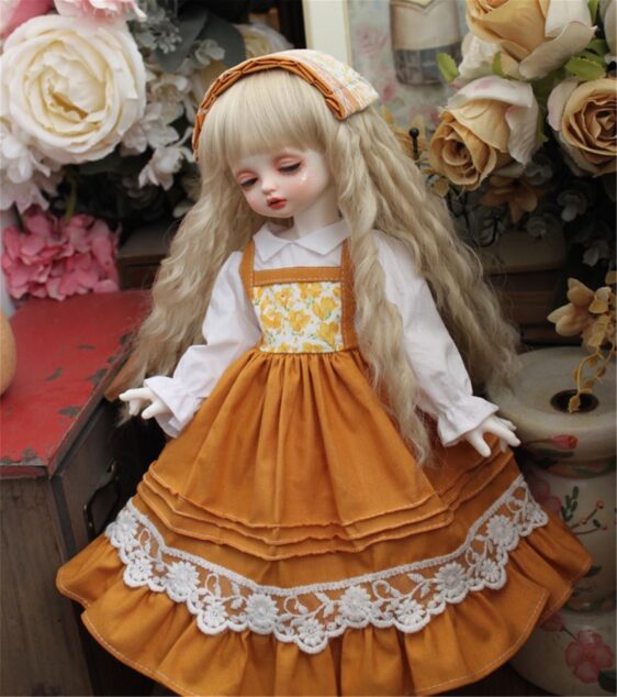 Blue BJD Dress – Elegant Doll Outfit for 1/3, 1/4, 1/6 Dolls