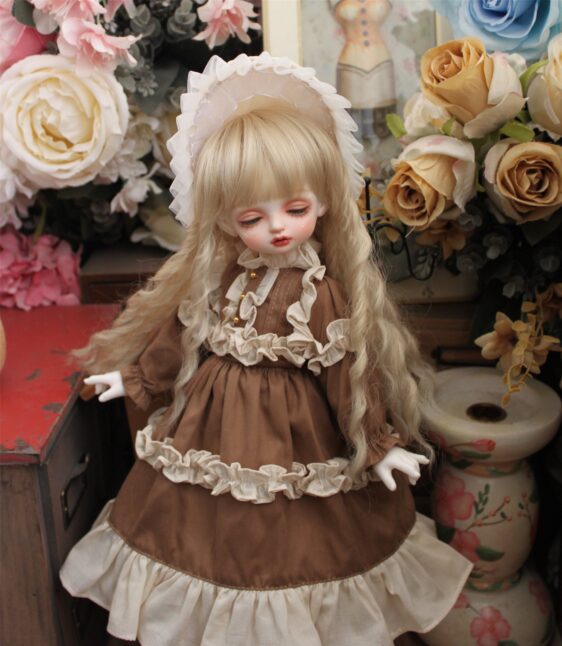 Blue BJD Dress – Elegant Doll Outfit for 1/3, 1/4, 1/6 Dolls